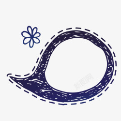 手绘花纹和对话框素材