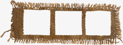 麻绳编织方框素材
