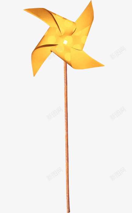 简约黄色风车psd免抠素材_88icon https://88icon.com 简约 装饰图案 装饰素材 风车