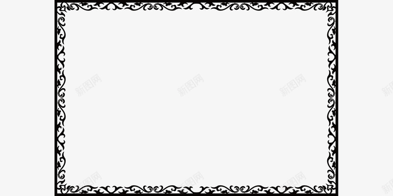 黑色花纹方框png免抠素材_88icon https://88icon.com 中国风方框 方框 花纹方框 黑色花纹方框