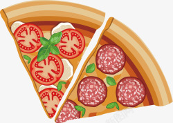 披萨西红柿矢量图素材