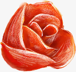 红色铅画玫瑰素材