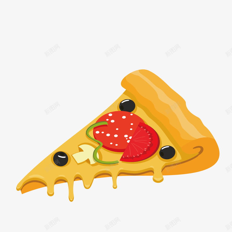 卡通美食装饰插画披萨png免抠素材_88icon https://88icon.com 吃货 披萨 海报设计 简约卡通美食装饰 网页设计 美食插画 美食装饰