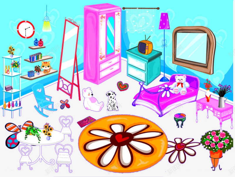 室内场景儿童房间png免抠素材_88icon https://88icon.com 儿童 儿童室内 儿童房间 场景 室内 室内场景 房间
