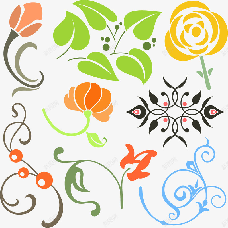 手绘花纹室内栏目png免抠素材_88icon https://88icon.com 室内 栏目 花纹