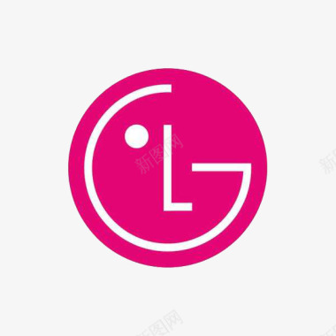 条纹粉色粉色立体LG品牌logo图标图标