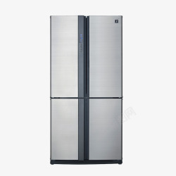空冰箱PNG钛空银对开门冰箱高清图片