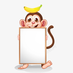 举白板举白板的小猴子高清图片