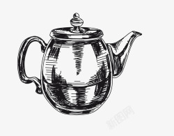 卡通简约简笔画黑白插画小清新素材