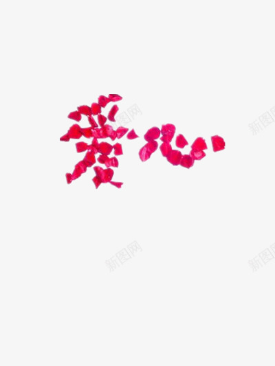 花瓣爱心png免抠素材_88icon https://88icon.com 拼凑 玫瑰花瓣 红色玫瑰 花瓣艺术字