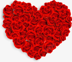 红色玫瑰花爱心婚礼素材
