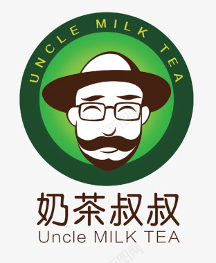 绿色矢量图奶茶logo图标图标