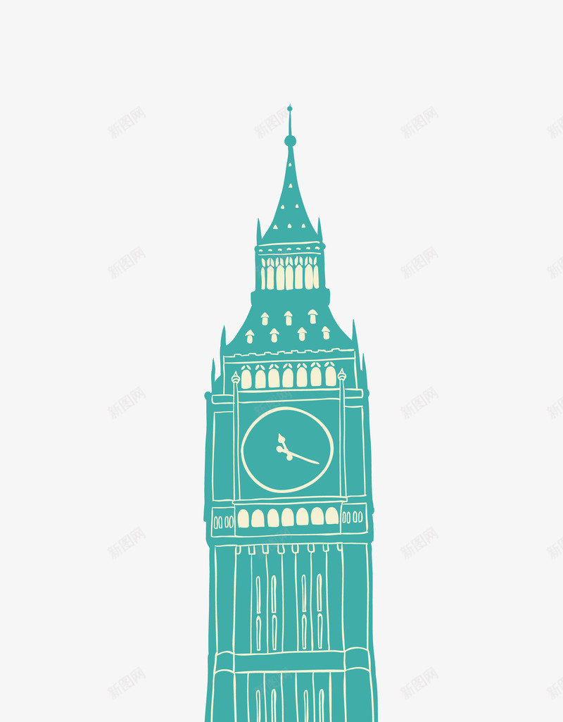 绿色英国旅游建筑斜塔png免抠素材_88icon https://88icon.com 斜塔 旅游建筑 矢量斜塔