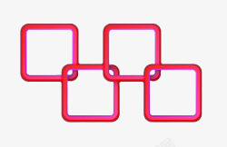 红色霓红方框素材