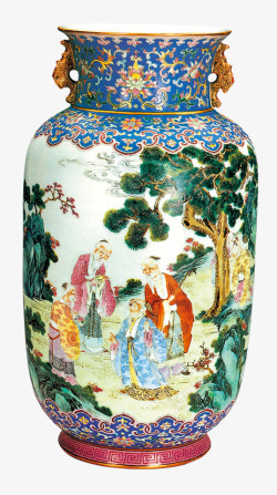 中国风陶瓷制作花瓶素材