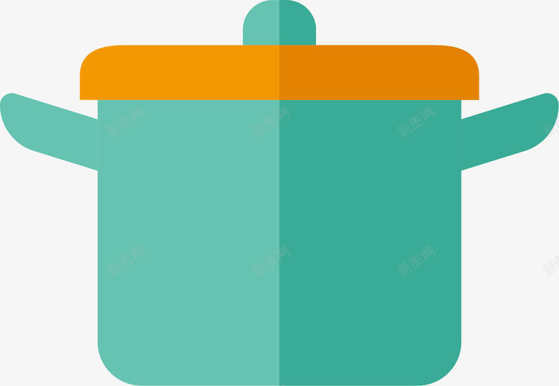 蓝色的小锅矢量图ai免抠素材_88icon https://88icon.com 原创 厨具 小锅 手绘 蓝色 锅盖 食物 矢量图