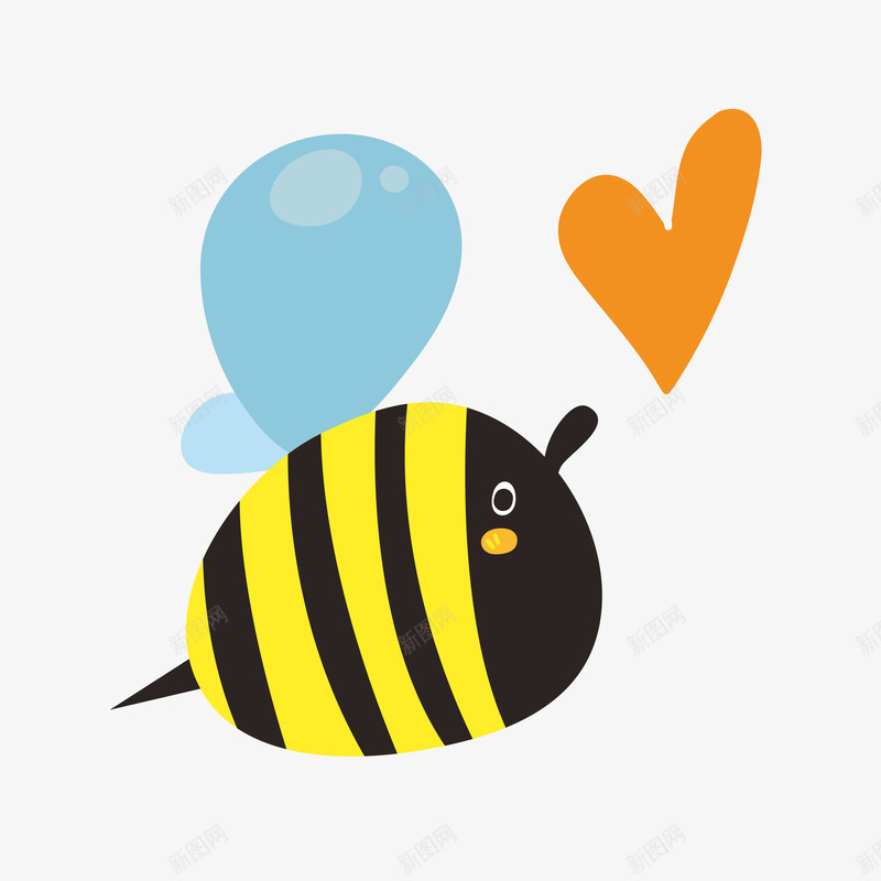 爱心侧面蜜蜂矢量图eps免抠素材_88icon https://88icon.com 侧面 卡通 卡通可爱 可爱卡通 可爱的蜜蜂 蜜蜂 矢量图