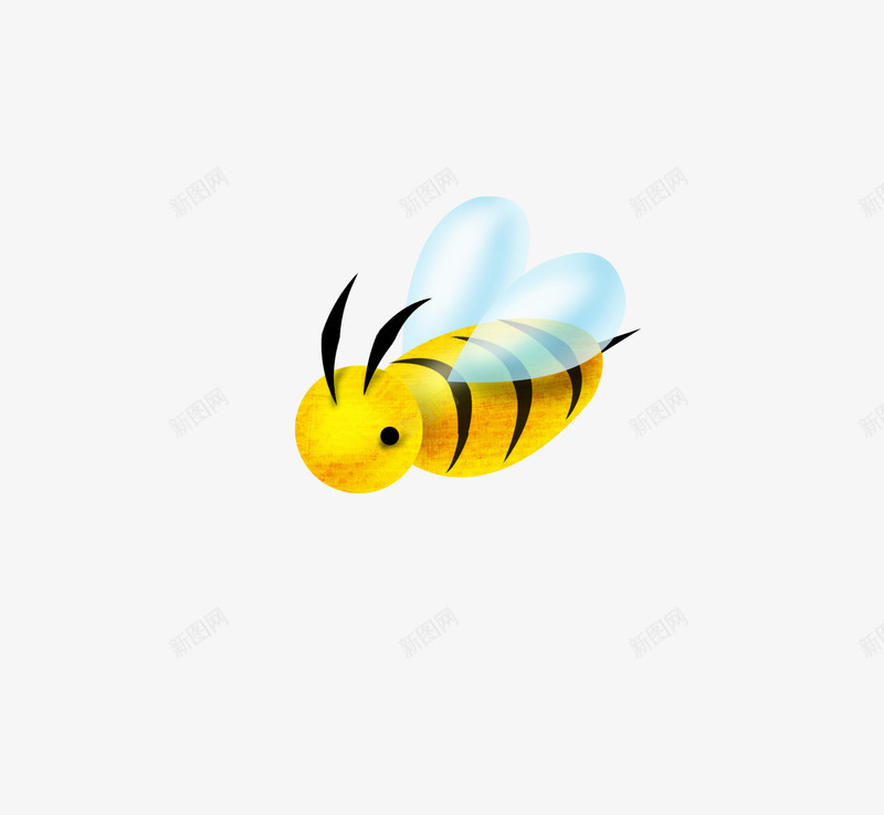 橙色卡通蜜蜂png免抠素材_88icon https://88icon.com 卡通蜜蜂 橙色蜜蜂 蜜蜂