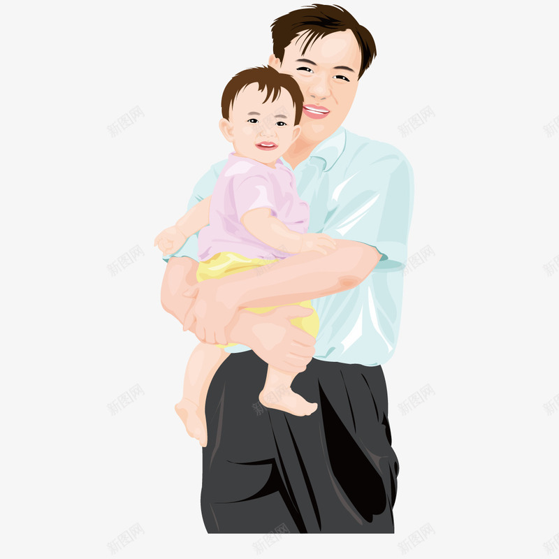 抱孩子的父亲矢量图ai免抠素材_88icon https://88icon.com 孩子 慈爱 父亲 矢量图