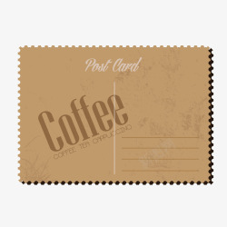 棕色复古咖啡装饰牛皮信纸素材