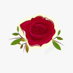 深红玫瑰花素材