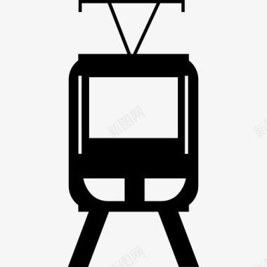 火车路灯有轨电车前面图标图标