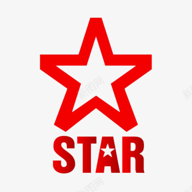 红色五角星logo图标图标