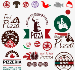 创意披萨标签矢量图素材