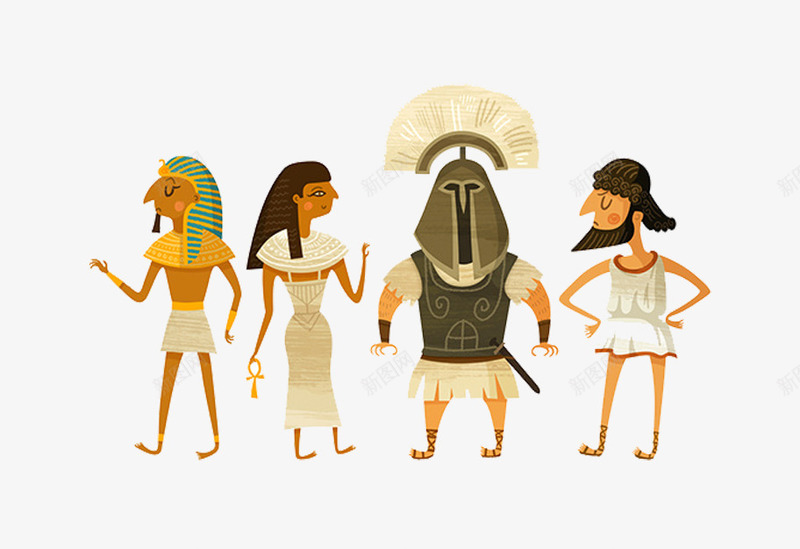 卡通埃及人png免抠素材_88icon https://88icon.com 古印度 埃及 埃及侍卫 沙漠 金字塔