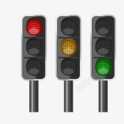 红绿灯智能交通矢量图素材