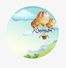 热气球风景图素材