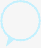 浅蓝色圆形对话框素材