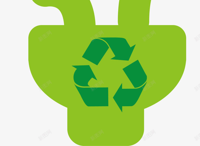 绿色简约扁平节能灯png免抠素材_88icon https://88icon.com 世界环境日 扁平节能灯 环保 生态循环 绿色节能灯 自然