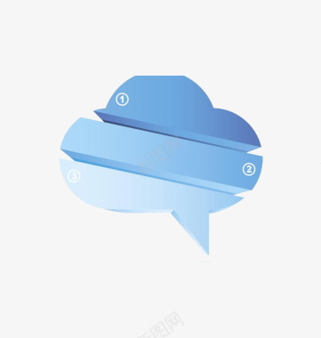 对话框3D云图标图标