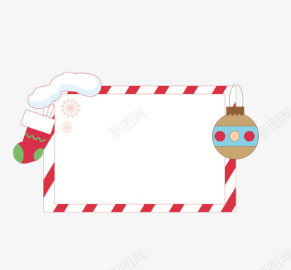 卡通明信片底纹圣诞装饰边框图标图标