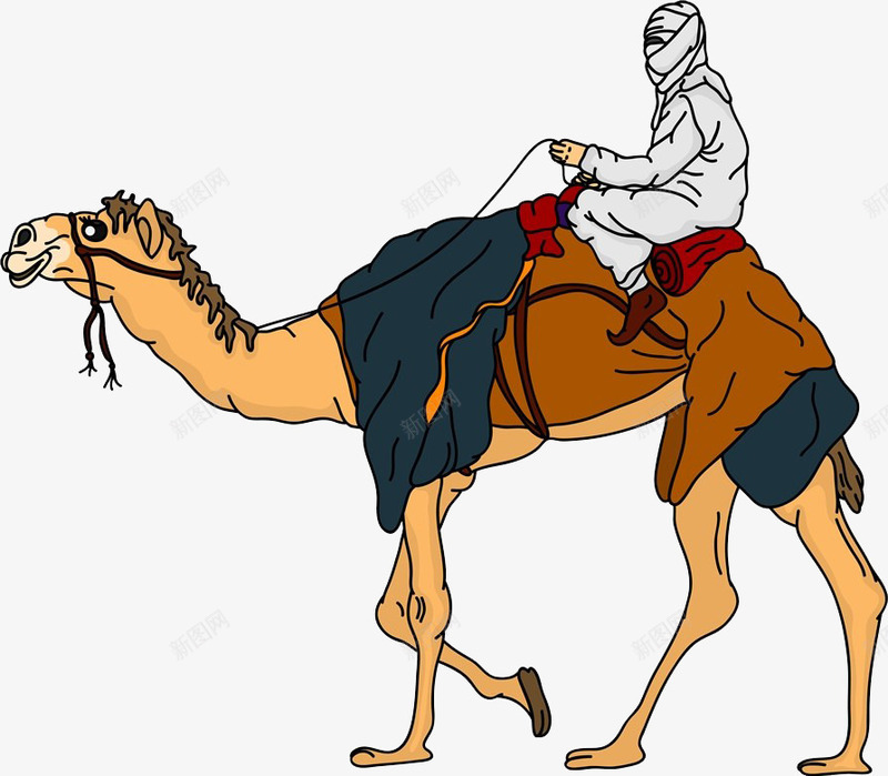 骑骆驼的人png免抠素材_88icon https://88icon.com 动物 卡通手绘 沙漠动物 驼峰 驼队 骆驼 骆驼科生物 骑骆驼