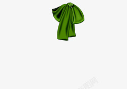 绿色蝴蝶结缎带素材