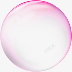 玫红色透明气泡效果元素素材