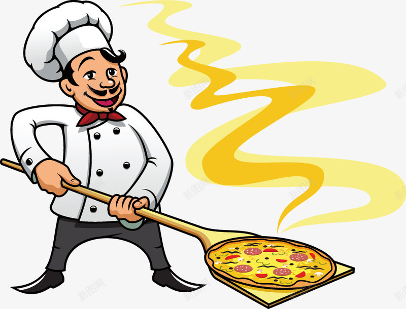 卡通厨师披萨装饰png免抠素材_88icon https://88icon.com 卡通 厨师 披萨 装饰