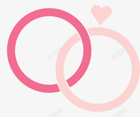 日韩风格戒指粉色戒指卡通图标图标