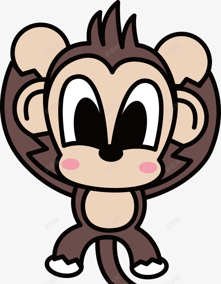 褐色的猴子png免抠素材_88icon https://88icon.com 发愁 大眼睛 猴子 装饰 褐色