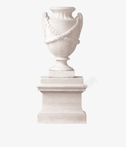 白色雕塑花器素材