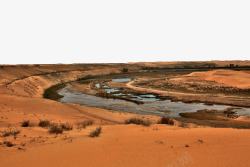 内蒙古库布齐沙漠风景图素材