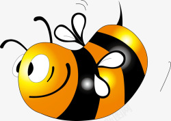 蜜蜂黄黑黄彩色小蜜蜂元素高清图片