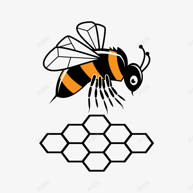 蜂巢蜜蜂png免抠素材_88icon https://88icon.com 蜂巢 蜂窝 蜜蜂 马蜂