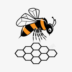 蜂巢蜜蜂素材