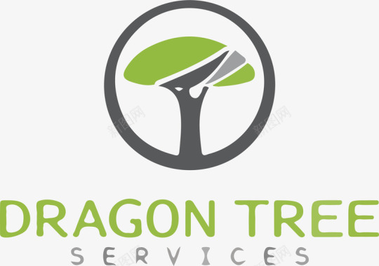 绿色大自然logo图形dragontree矢量图图标图标