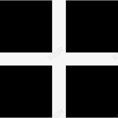 大的符号四黑色瓷砖平方图标图标