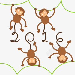 2016卡通猴子素材