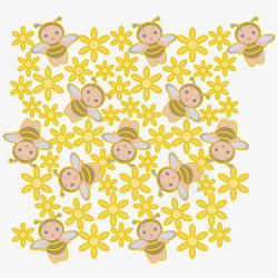 可爱蜜蜂背景素材
